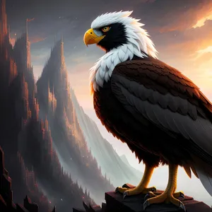 Majestic Bald Eagle Spreading its Wings