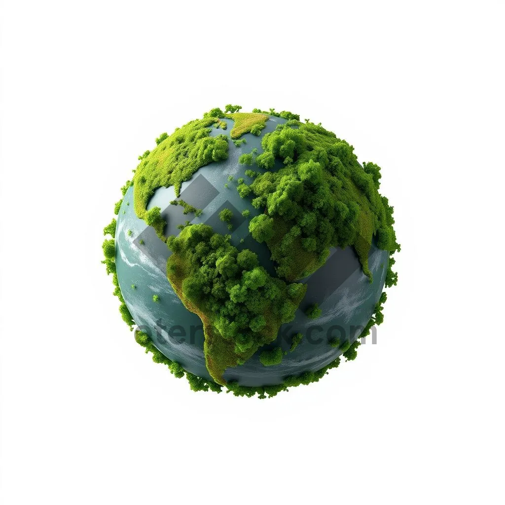 Picture of Broccoli Earth Symbol Global Icon Gem Map