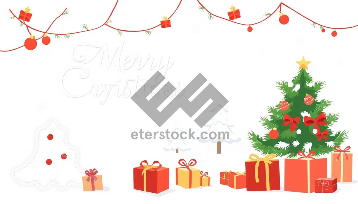 Picture of Floral design for holiday greeting card decoration