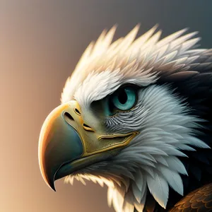 Feathered Majesty: Bold Eagle with Piercing Gaze
