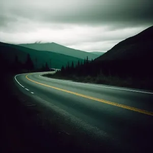 Cloudy Mountain Highway: Scenic Drive Through the Countryside