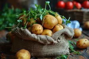 Tropical Citrus Fruits on Leafy Background