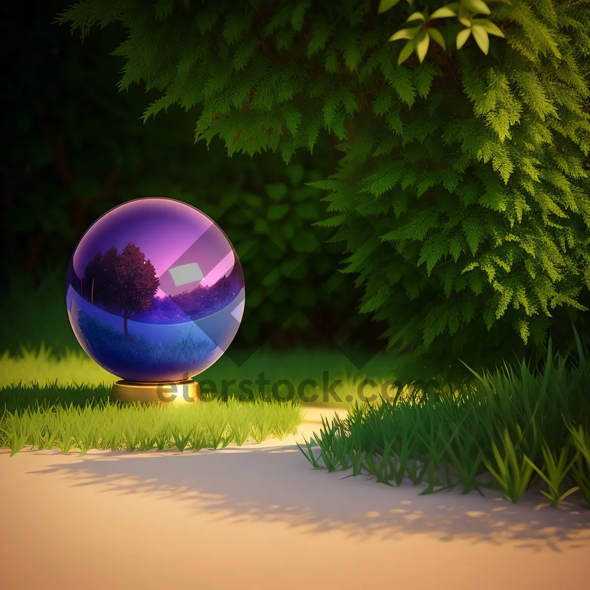 Picture of Reflective Globe Planet Ball in 3D