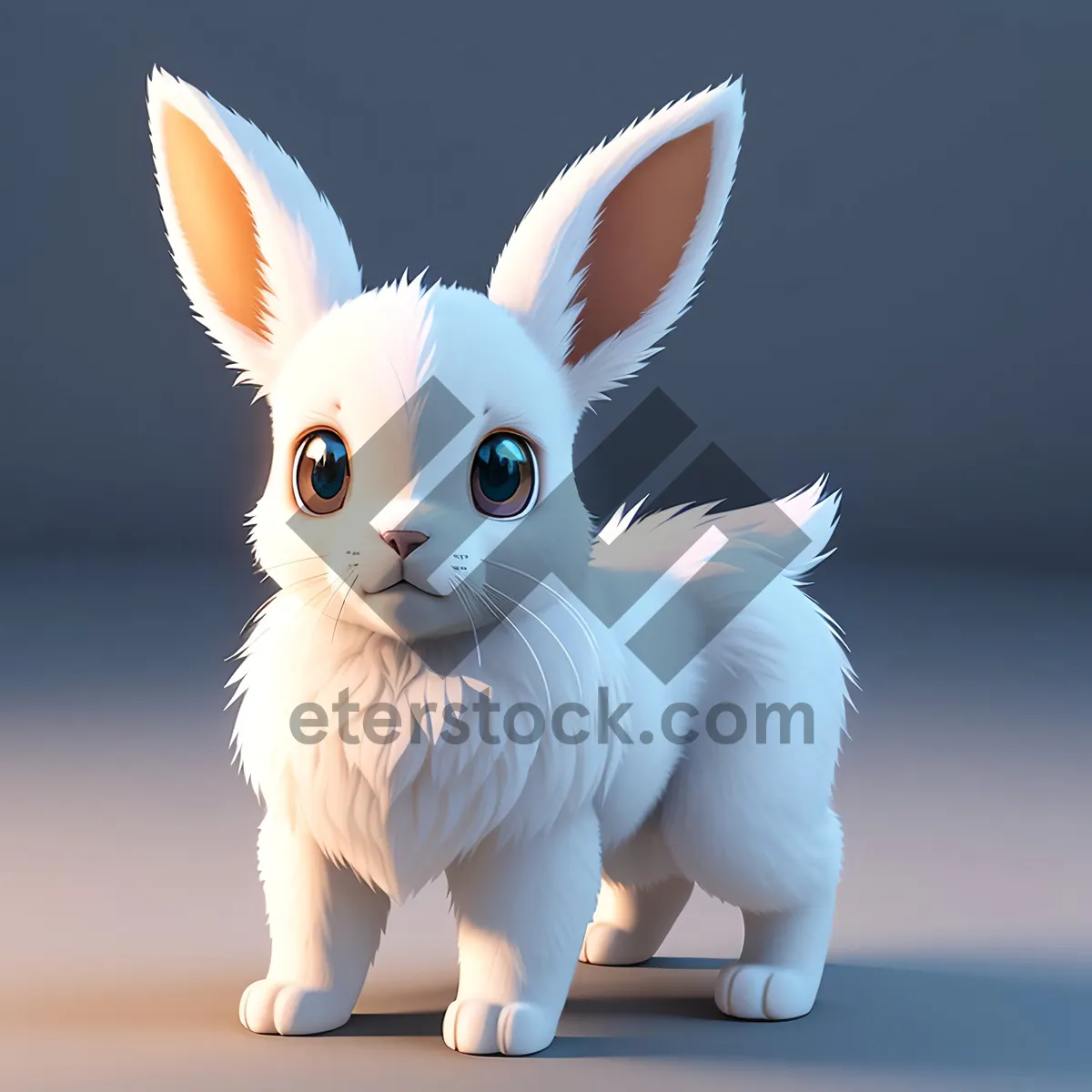 Picture of Furry Fluffball with Cute Bunny Ears