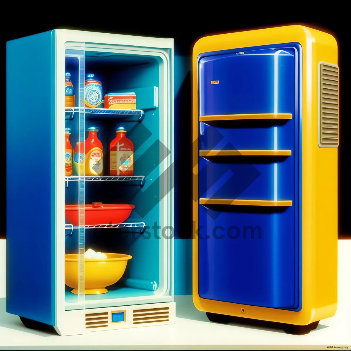 Picture of Modern 3D Refrigeration System Cooling Mechanism