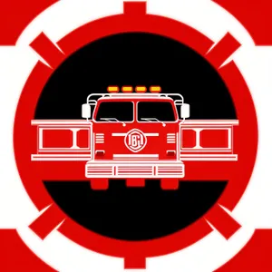 Fire Station Facility Symbol - Iconic Emblem and Flag Eternity Stock ...