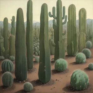 Dry Desert Plant with Hairbrush