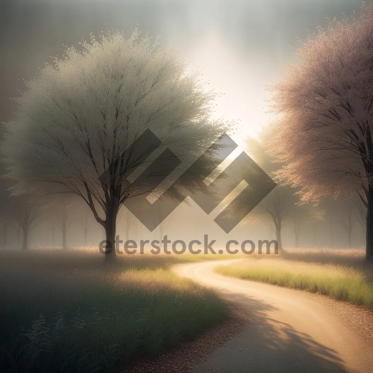 Picture of Golden Horizon: Majestic Sunset Over Rural Landscape