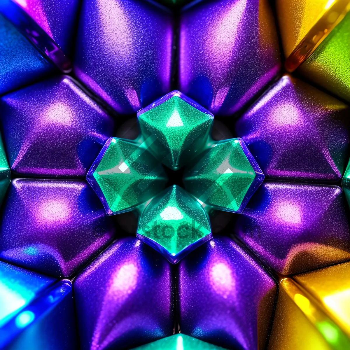 Picture of Futuristic fractal pinwheel design with lilac color