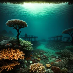 Vibrant Tropical Coral Reef Teeming with Exotic Marine Life