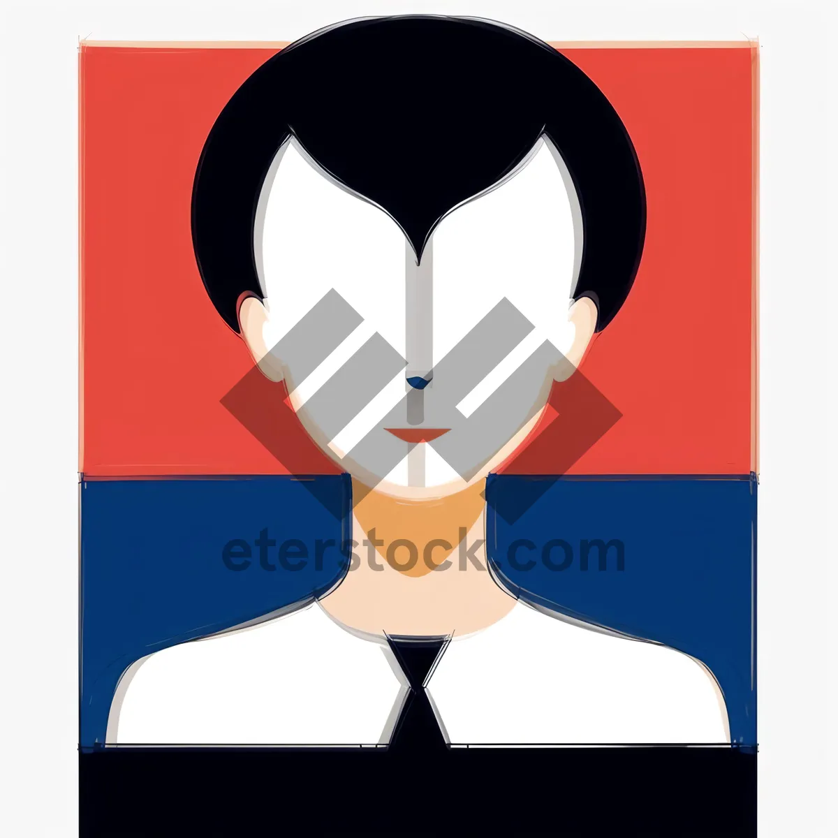 Picture of Cartoon secretary clip art cutout of a man.