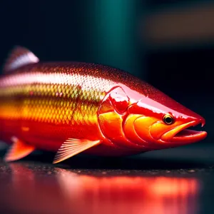 Vibrant Marine Carp Swimming in Aquarium