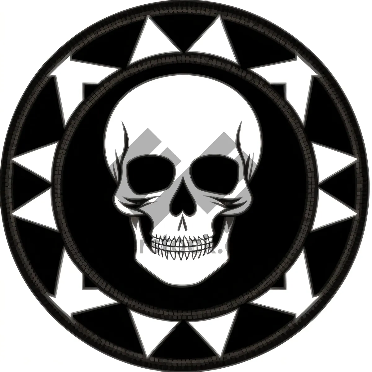 Picture of Black Poison Pirate Symbol: Cartoon Icon Design