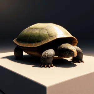 Sluggish Snailshell: Majestic Box Turtle in Wildlife Habitat