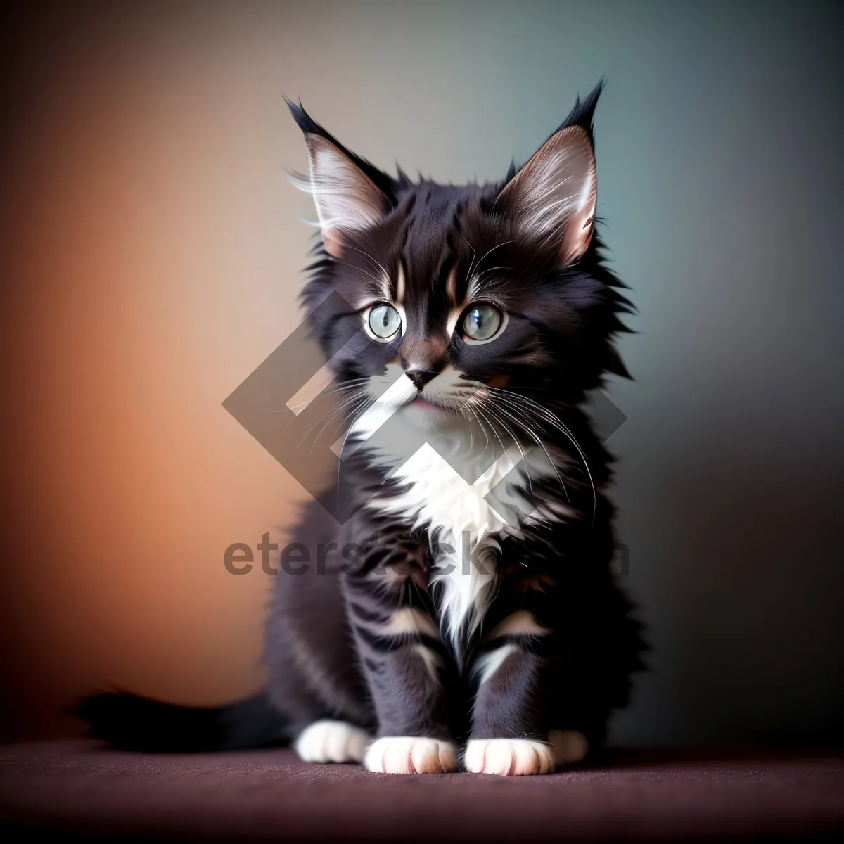 Picture of Playful Gray Kitty with Pretty Whiskers