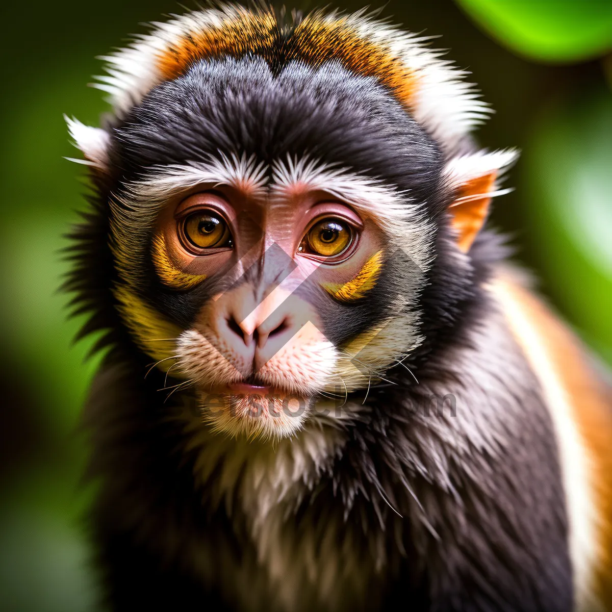 Picture of Playful Macaque Monkey in the Jungle