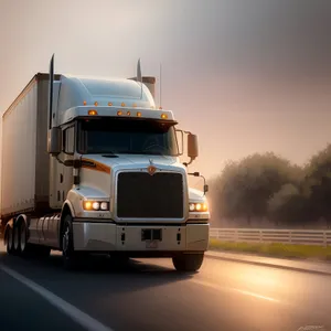 High-speed cargo delivery on industrial motorway