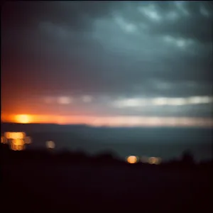 Vibrant Sunset Over Calm Ocean