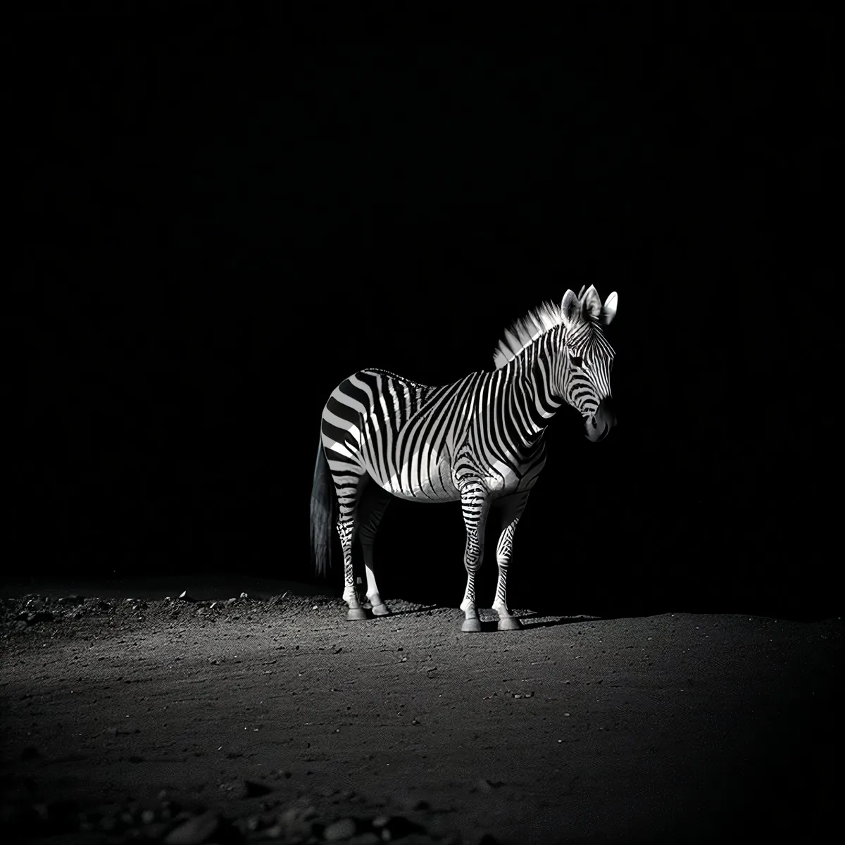 Picture of Striped Equine Majesty in African Grasslands