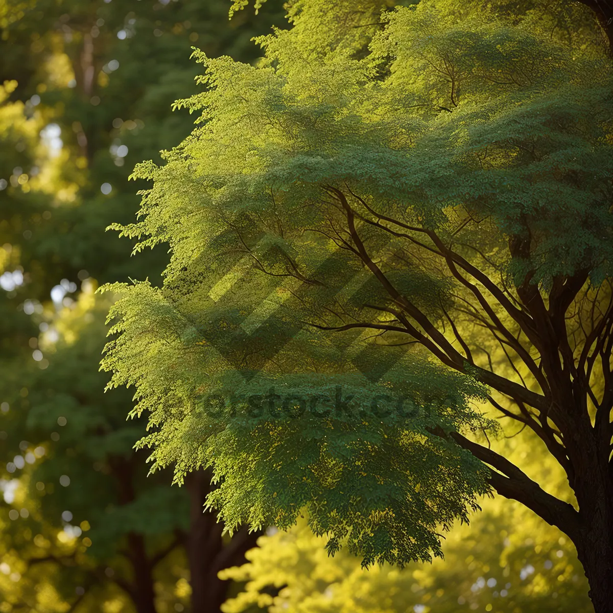 Picture of Autumn foliage in a vibrant forest landscape.