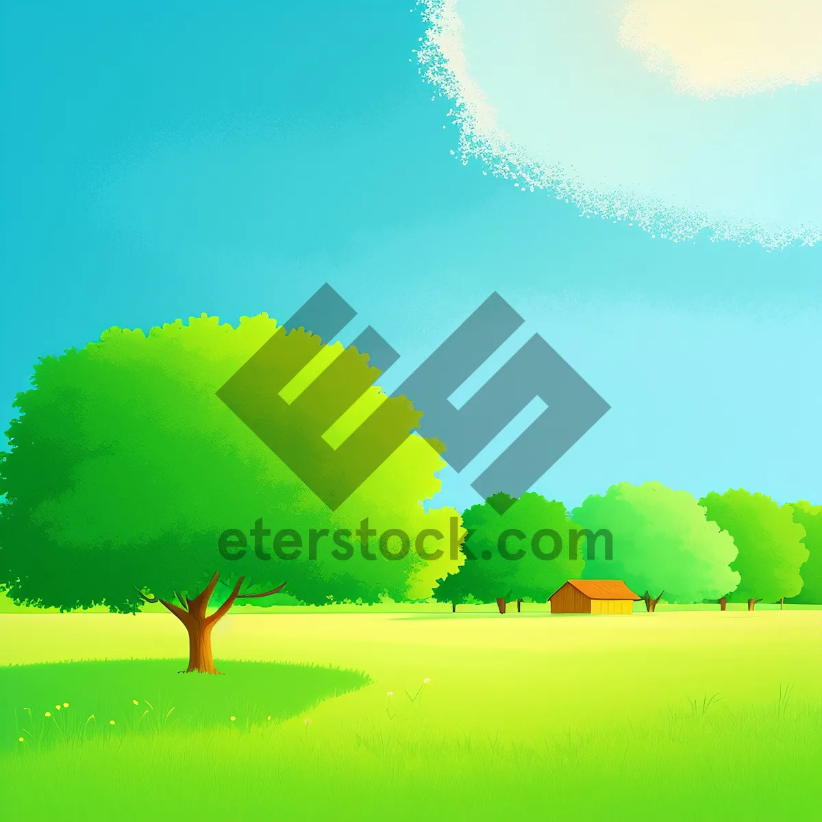 Picture of Vibrant meadow under the sunny sky