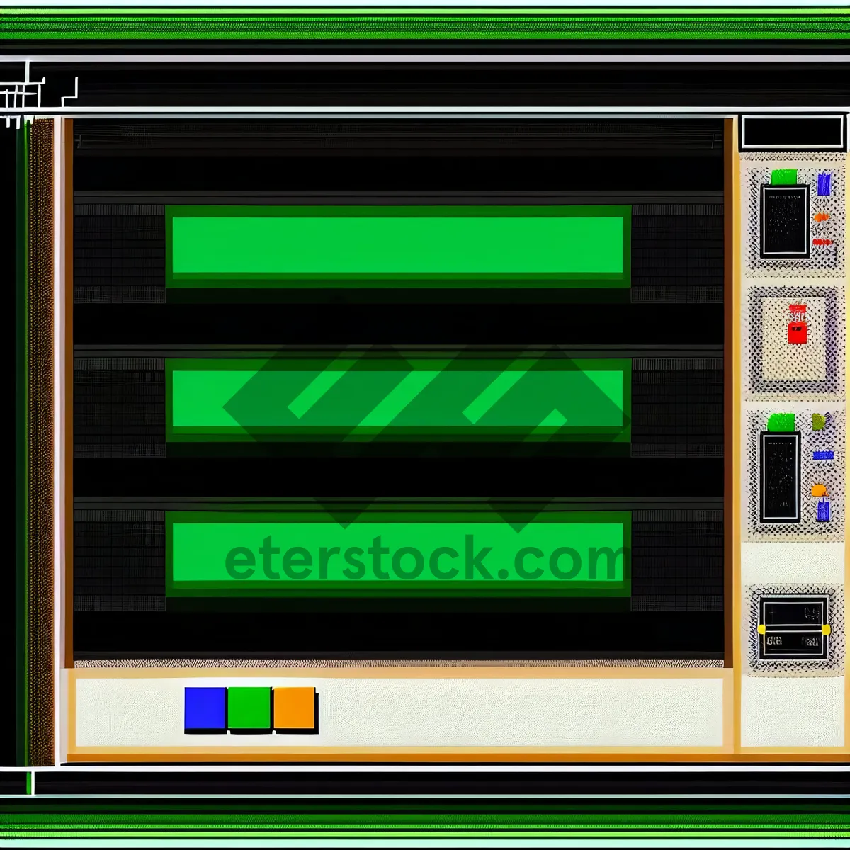 Picture of Digital Oscilloscope Display on Computer Monitor