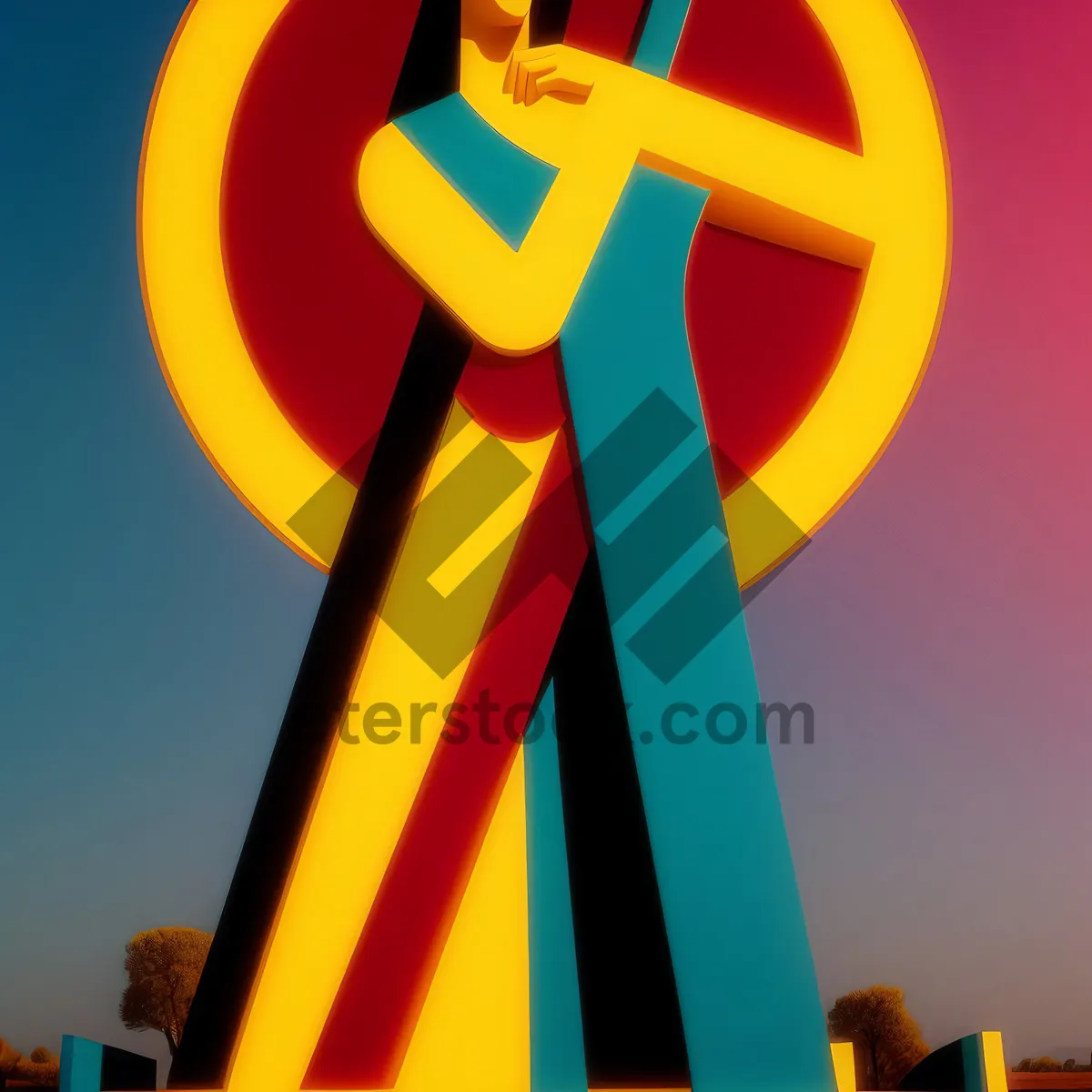 Picture of 3D Man Symbolic Icon Sign