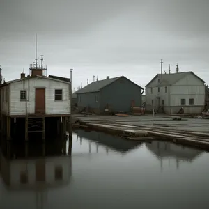 Waterfront Escape: Serene Boathouse by the Sea