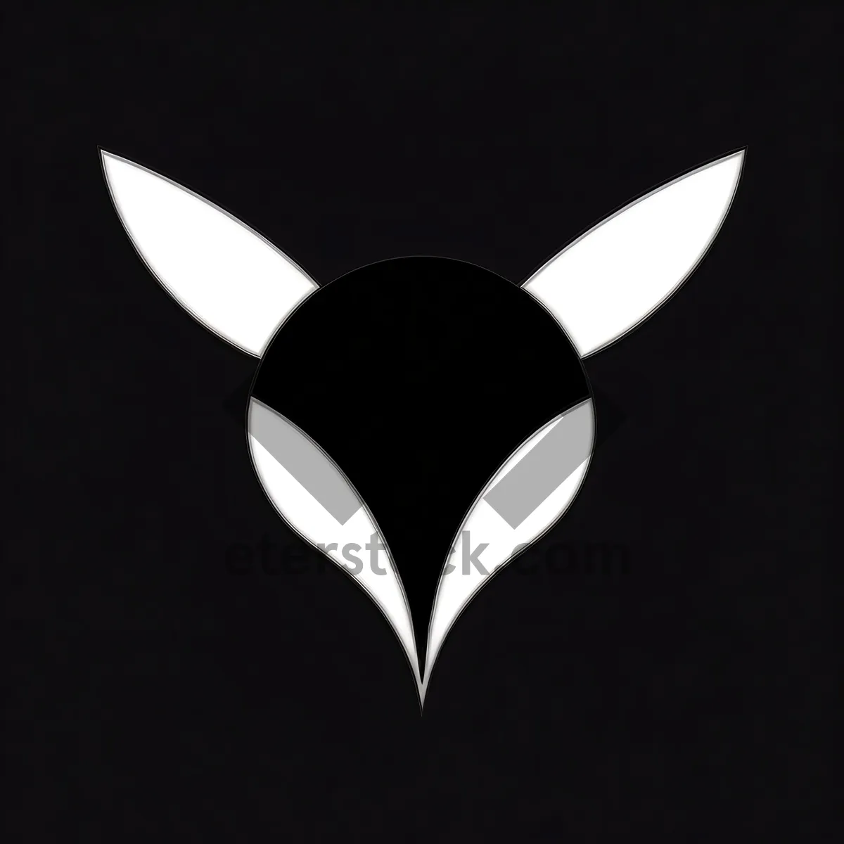 Picture of Black Graphic Icon Symbolizing Artistic Design