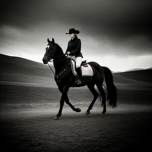 Sunset Rider on Silhouette Stallion