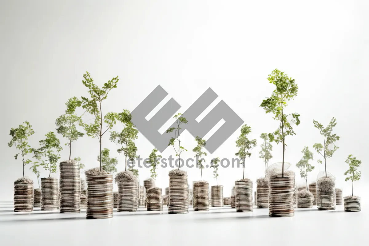 Picture of Golden coins stack business wealth finance concept