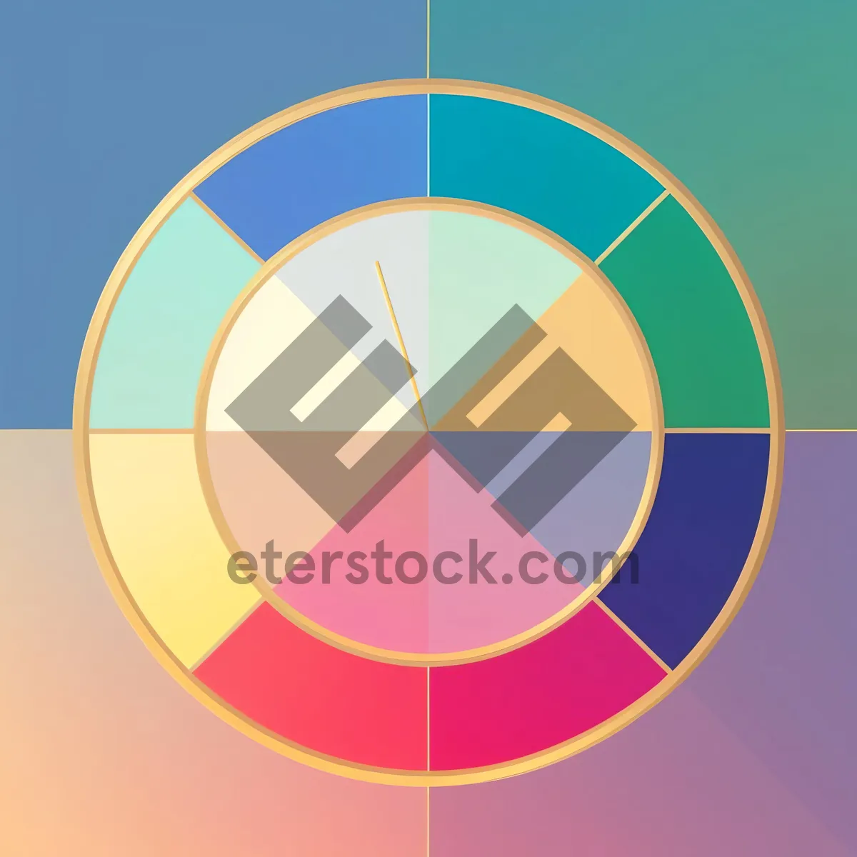 Picture of Vibrant Rainbow Gradient Circle Artwork