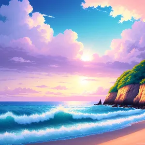 Tranquil Turquoise Waters: A Serene Beachscape