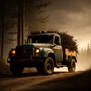 Road Warrior: A Powerful Jeep Truck on Wheels