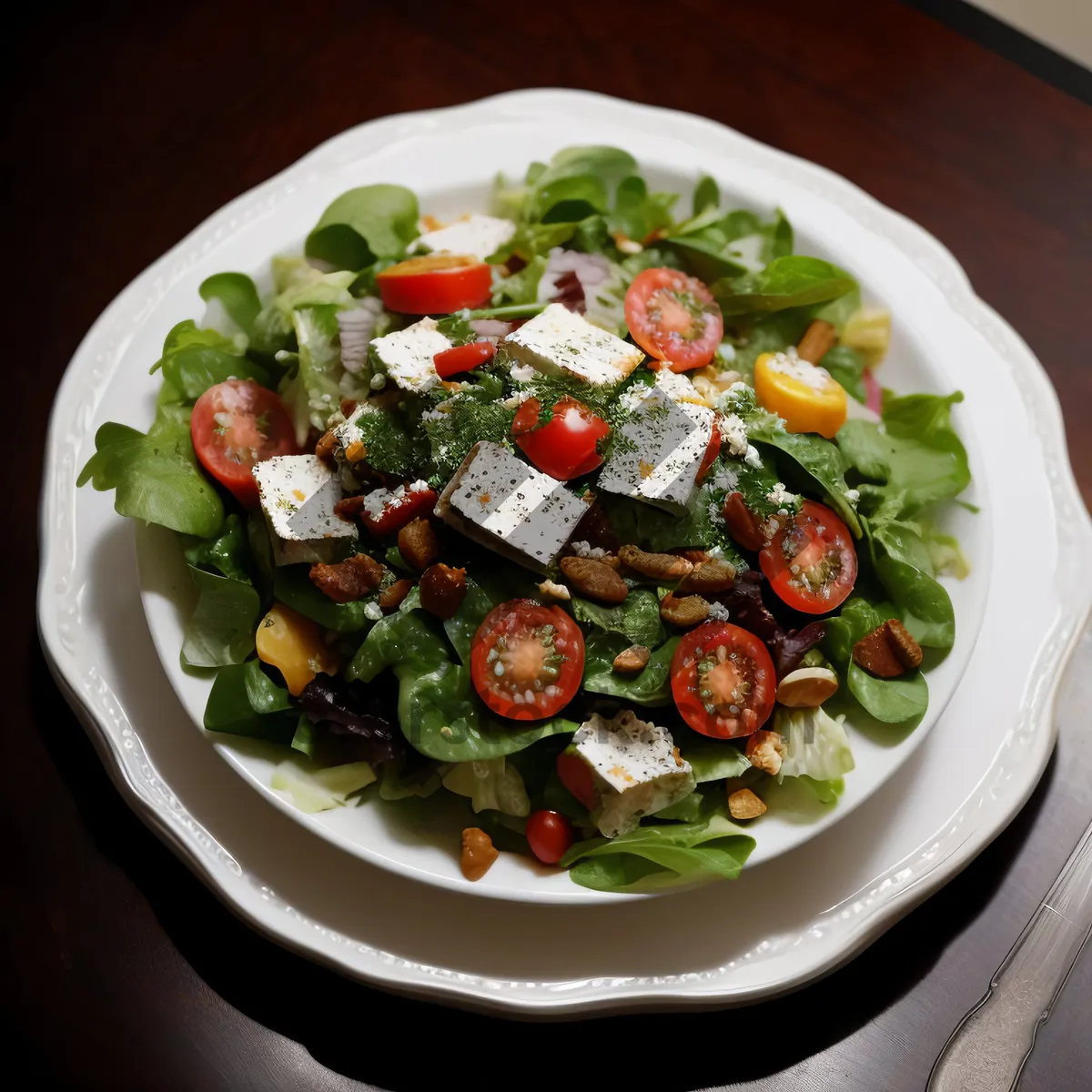 Picture of Gourmet Grilled Vegetable Salad with Cheese and Olives