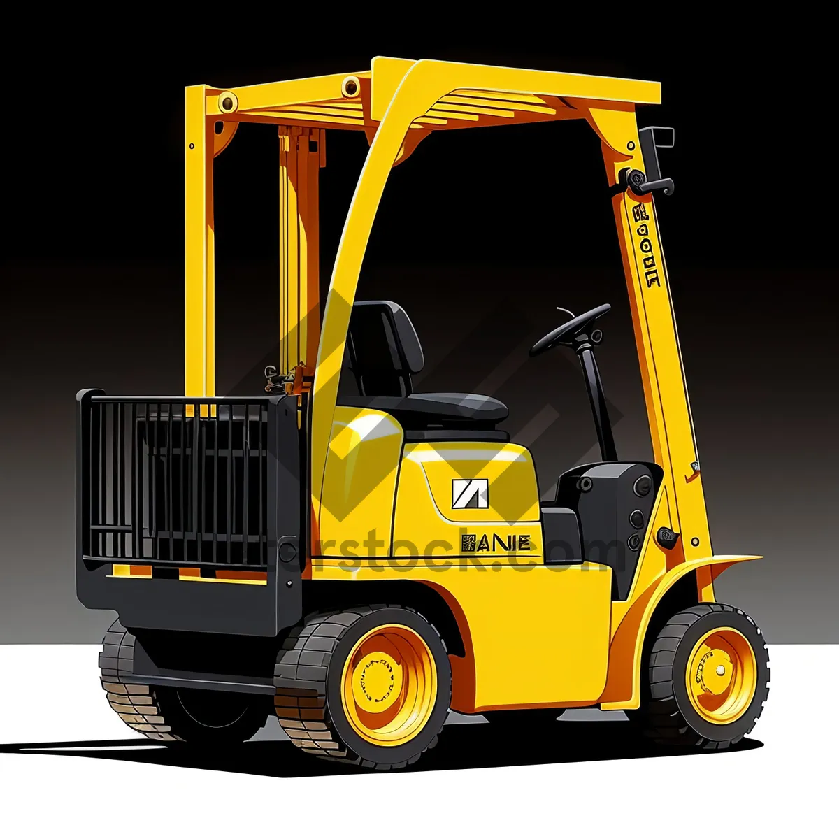 Picture of Yellow Heavy-Duty Forklift Loader in Industrial Setting