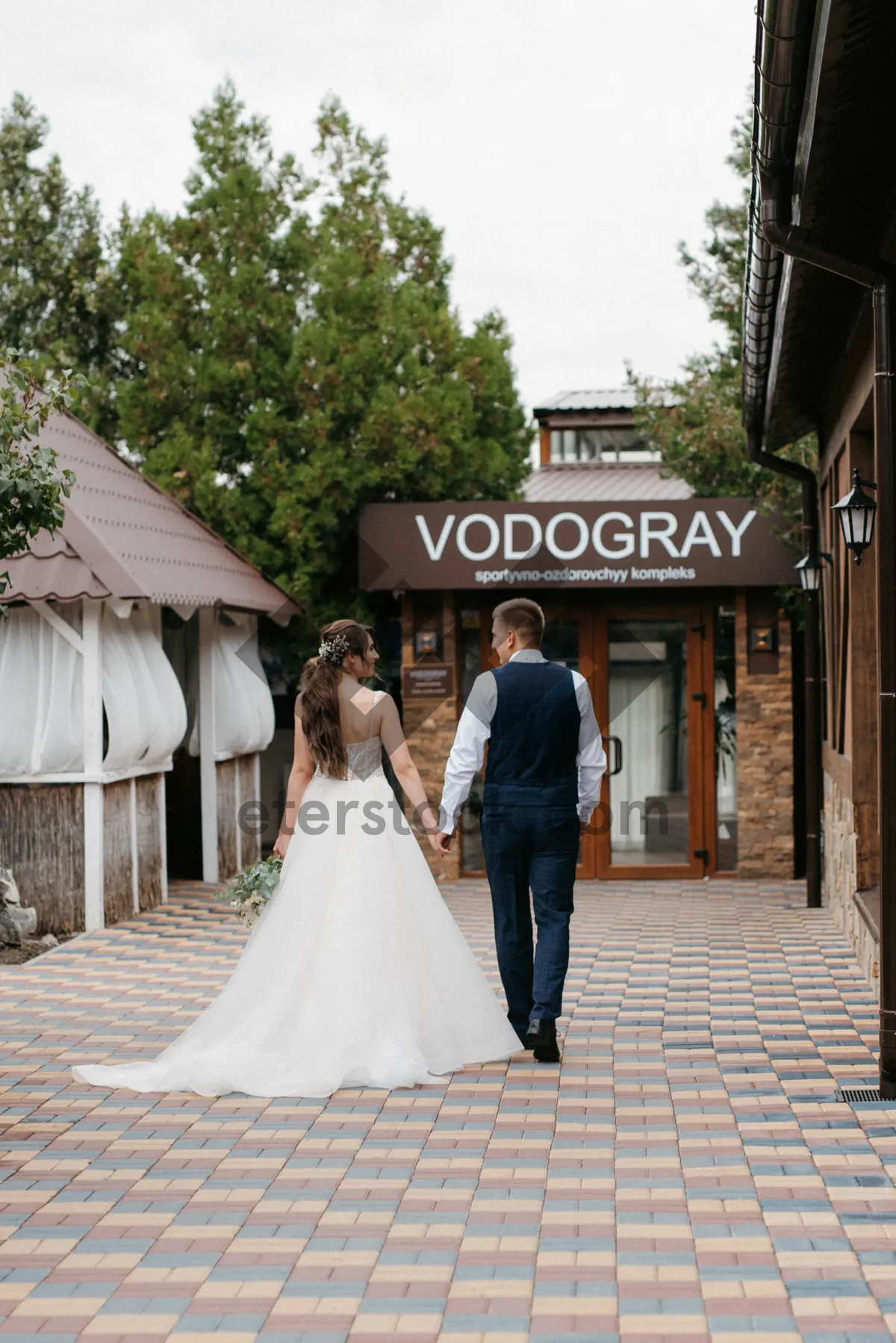 Picture of Bridal couple smiling on wedding day