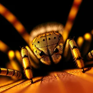 Vibrant Yellow Invertebrate Beetle in Close-up