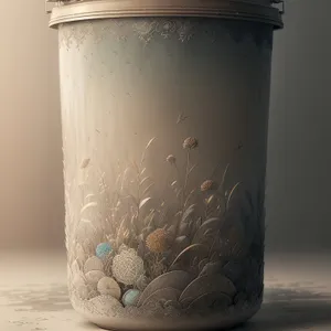 Cold Glass of Refreshing Beverage in a Jar