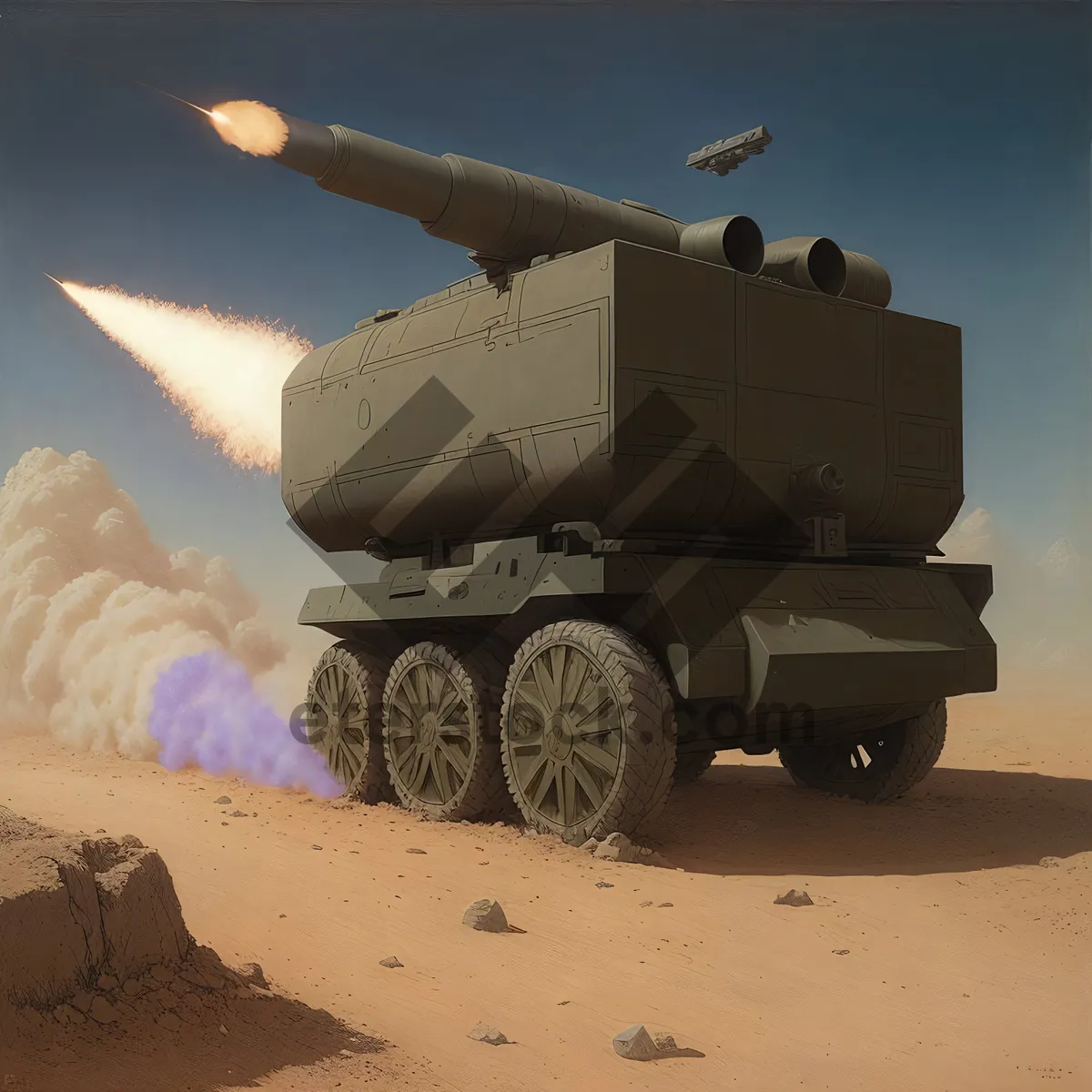 Picture of Skyward Power: High-Angle Gun Artillery in Military Action