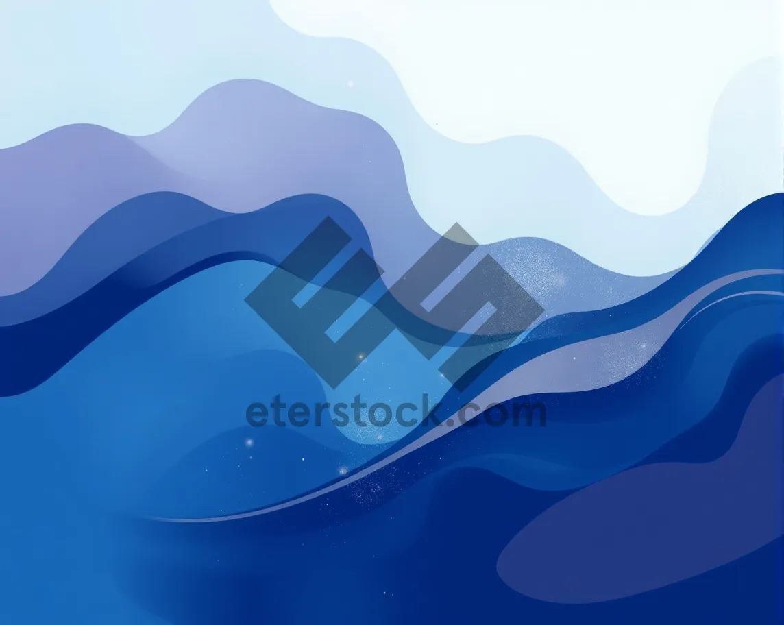 Picture of Marine Waves Graphic Design Wallpaper
