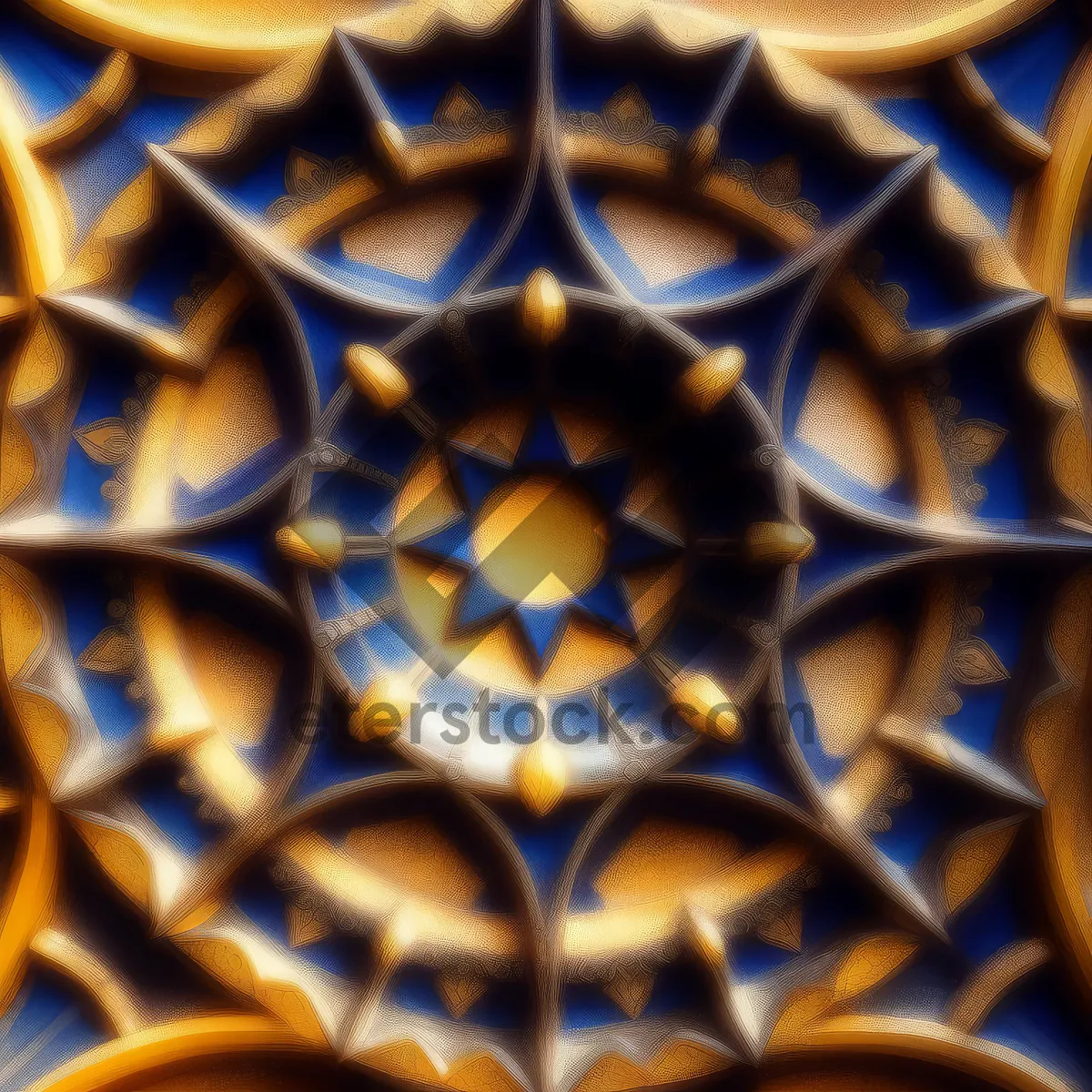 Picture of Futuristic Digital Arabesque Mosaic Wallpaper