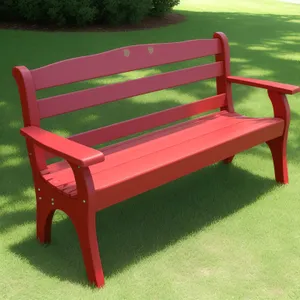Wooden Park Bench: Comfortable Seating for Relaxation