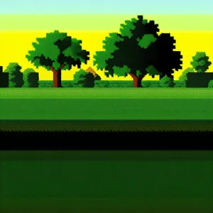 Colorful Rapeseed Field in Vibrant Rural Landscape