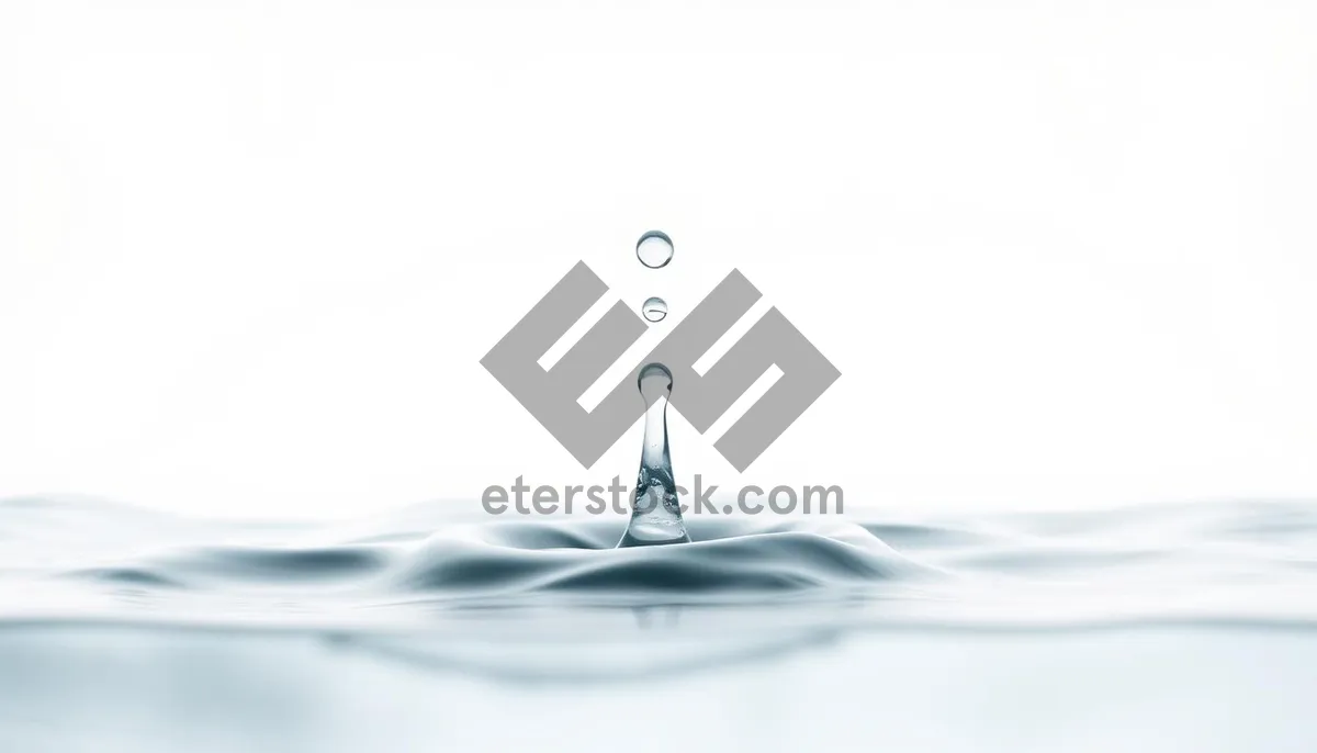 Picture of Clean Glass Water Drop on Solid Surface