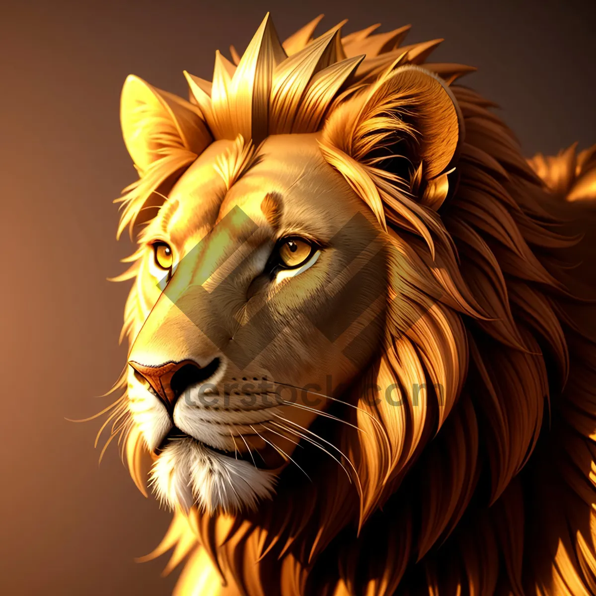 Picture of Majestic King of the Wild - Lion's Intense Stare