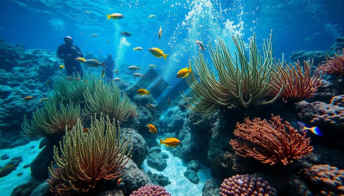 Picture of Colorful Marine Life on Coral Reef Dive