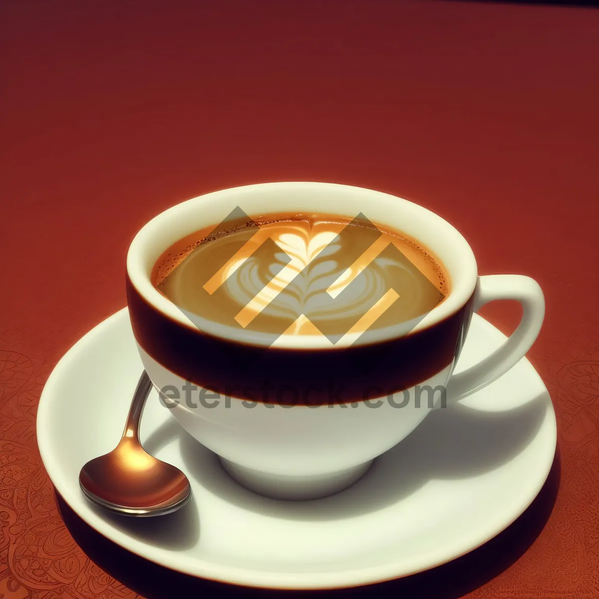 Picture of Dark Breakfast Spread on Black Table - Hot Coffee