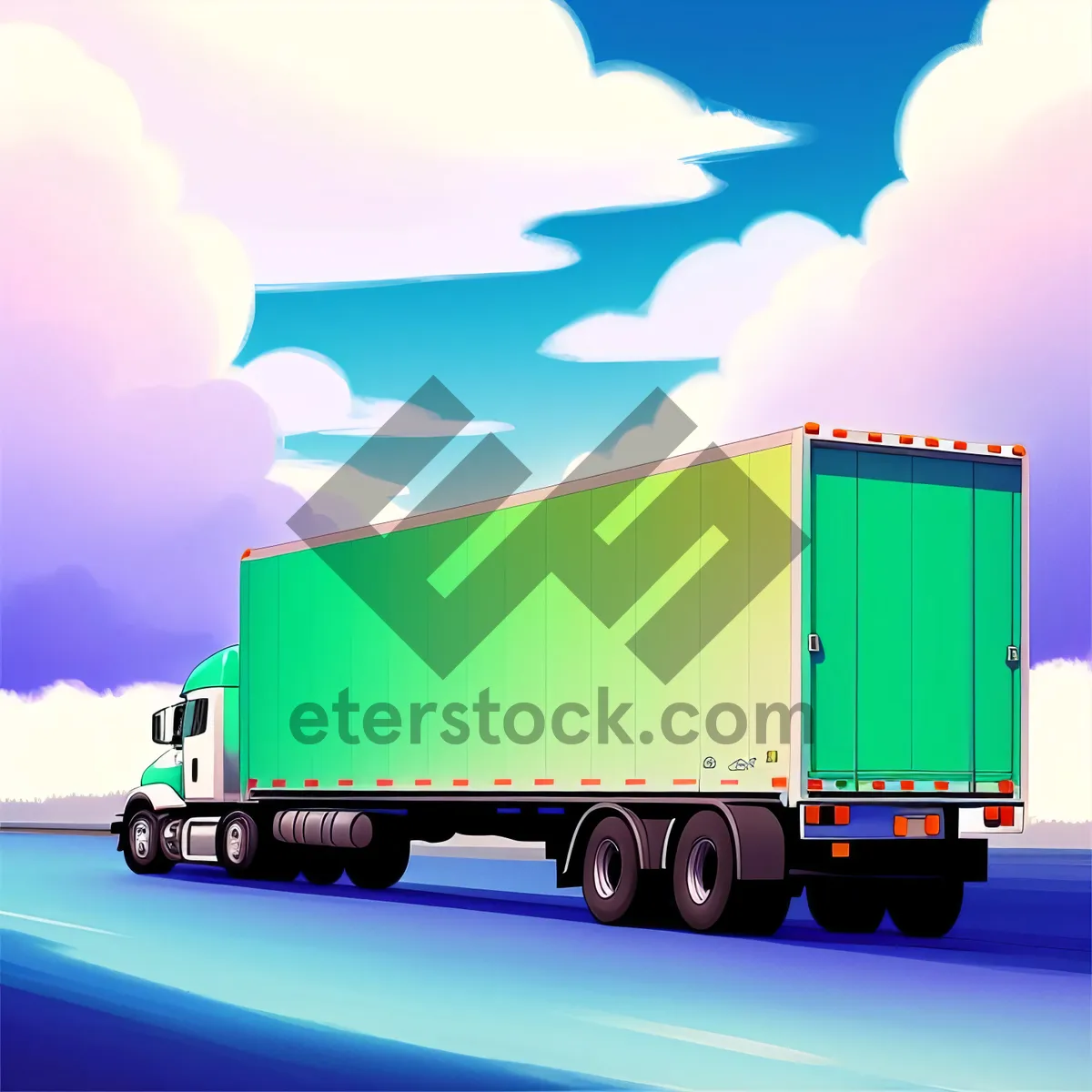 Picture of Fast Freight on Open Highway