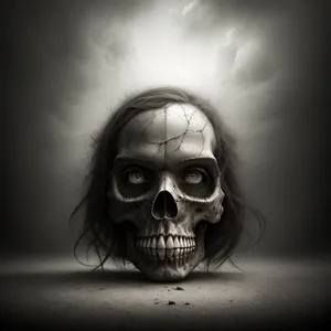 Grim Reaper's masked skull portrait - Death's disguise